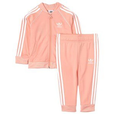 Shop Adidas Originals Pink 3 Stripes Superstar Tracksuit