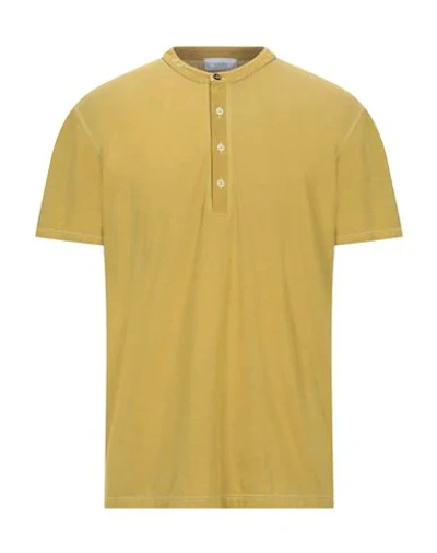 Shop Diktat Man T-shirt Ocher Size S Cotton In Yellow
