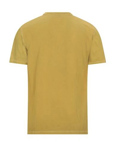 Shop Diktat Man T-shirt Ocher Size S Cotton In Yellow