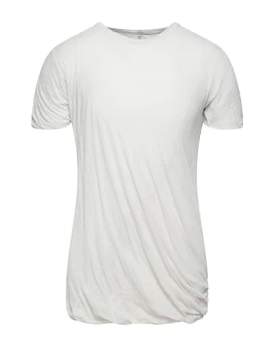 Shop Rick Owens T-shirt In Ivory