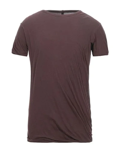 Shop Rick Owens T-shirts In Cocoa