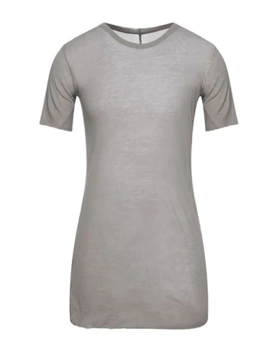Shop Rick Owens T-shirts In Grey