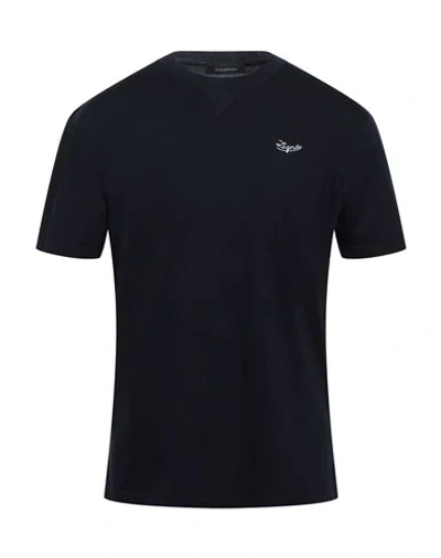 Shop Ermenegildo Zegna T-shirts In Dark Blue