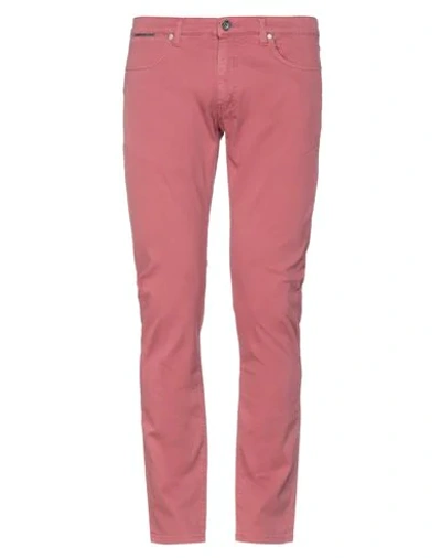 Shop Brooksfield Man Pants Pastel Pink Size 30 Cotton, Elastane