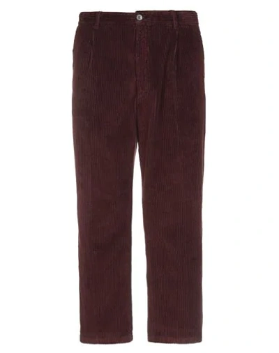 Shop Haikure Man Pants Burgundy Size 36 Cotton, Polyester In Red