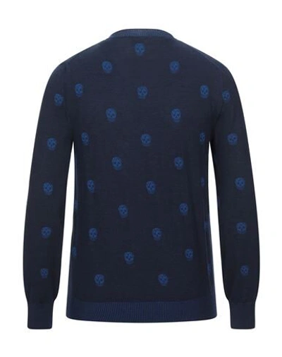 Shop Alexander Mcqueen Sweaters In Dark Blue