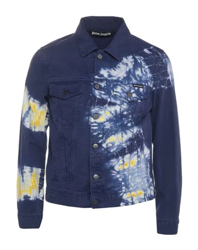 Shop Palm Angels Denim Outerwear In Bright Blue