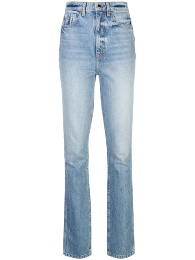 Shop Khaite High Rise Skinny Jeans In Blue