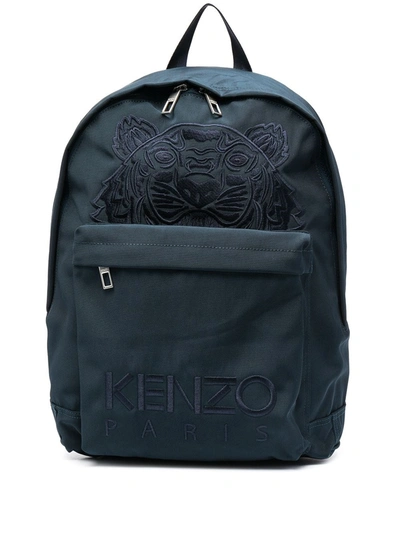 Shop Kenzo Tiger Backpack In Blue