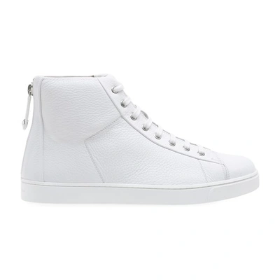 Shop Gianvito Rossi High Top Leather Sneakers In White