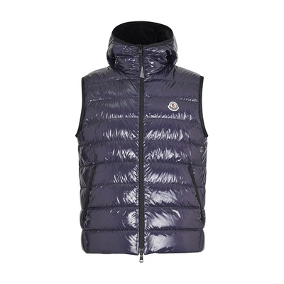 Shop Moncler Lappe Padded Gilet In Navy