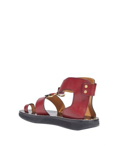 Shop Isabel Marant Toe Strap Sandals In Garnet
