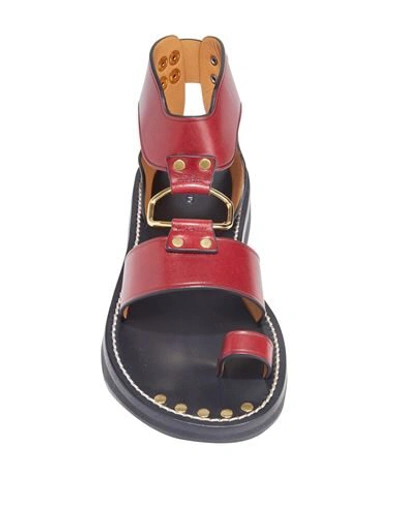 Shop Isabel Marant Toe Strap Sandals In Garnet