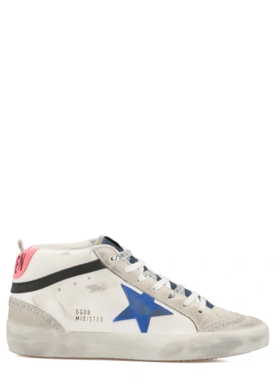 Shop Golden Goose Mid Star Classic Sneakers In White/ice/bluette/black/fuchsi