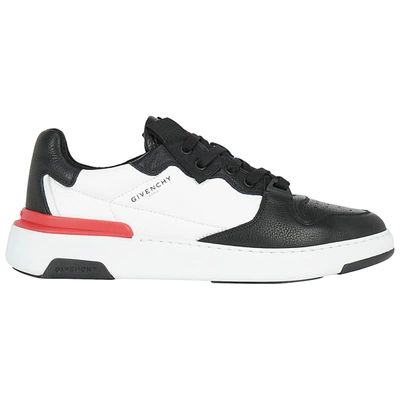Shop Givenchy Men's Shoes Leather Trainers Sneakers Wing In Black