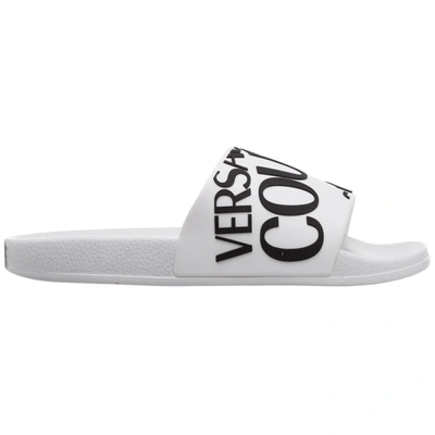 Shop Versace Jeans Couture Women's Rubber Slippers Sandals In White