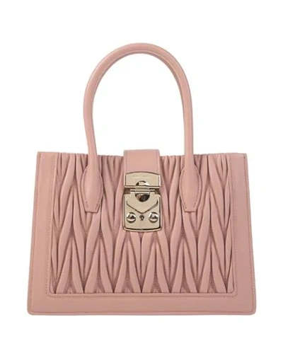 Shop Miu Miu Handbags In Pale Pink