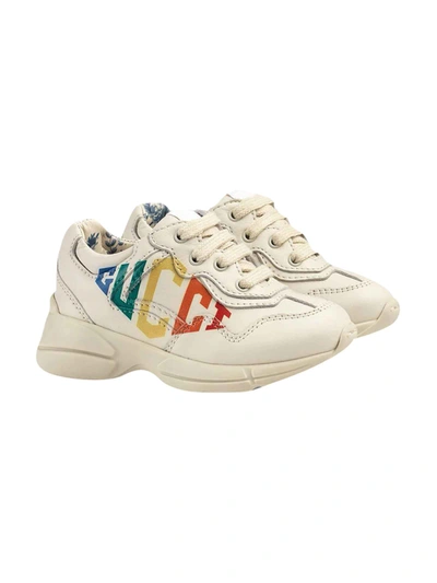 Shop Gucci White Sneakers In Bianco