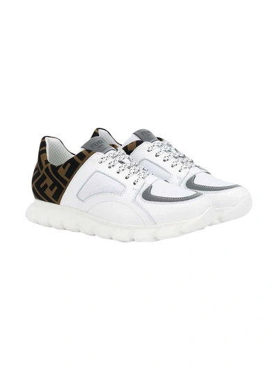 Shop Fendi White Sneakers In Bianco