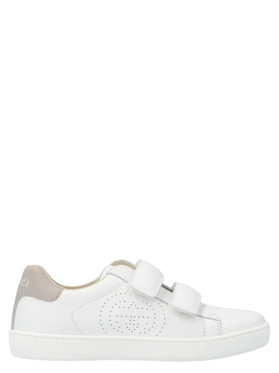 Shop Gucci Ace Shoes In Bianco/grigio