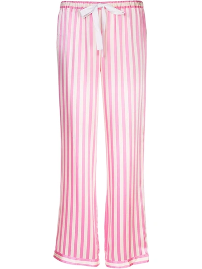 Shop Morgan Lane Chantal Stripe Pyjama Trousers In Pink