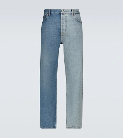 Shop Valentino Straight-fit Jeans In Blue