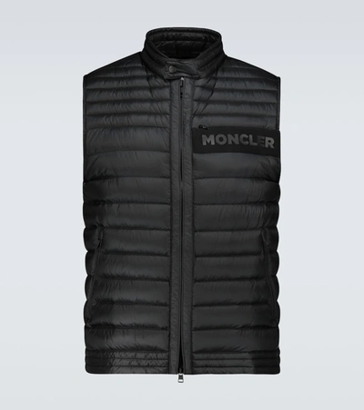 Shop Moncler Roussilon Down Gilet In Black