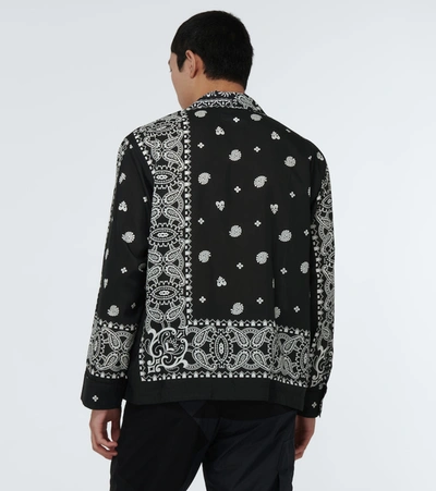 Shop Sacai Archive Printed Mix Long-sleeved Shirt In Black