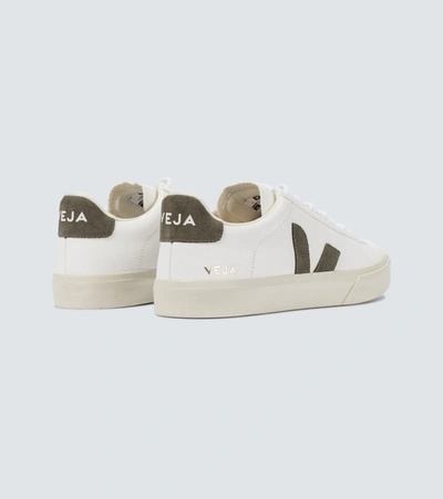 Shop Veja Campo Leather Sneakers In White