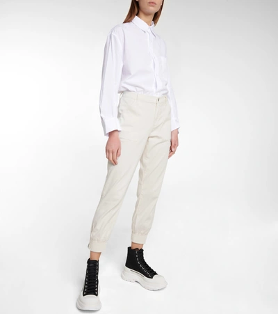 Shop J Brand Arkin Cotton-blend Sweatpants In White