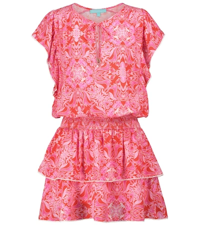 Shop Melissa Odabash Keri Printed Minidress In Pink