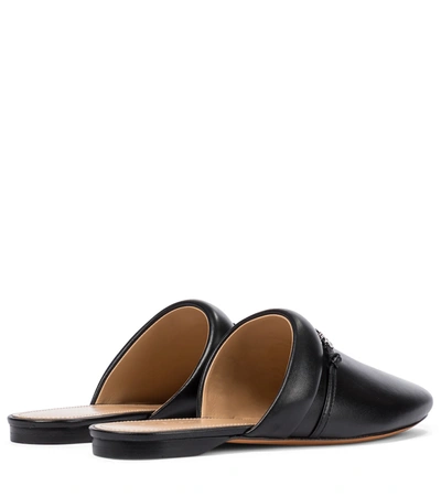 Shop Givenchy Elba Leather Slippers In Black