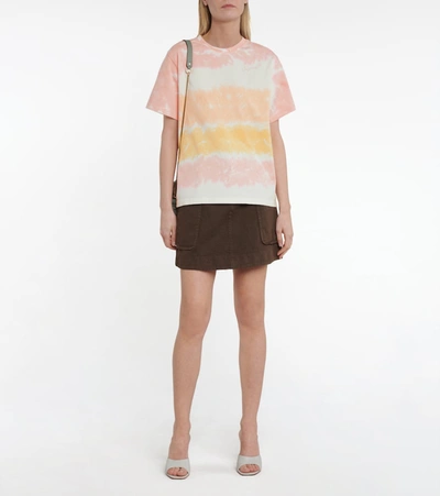 Shop See By Chloé Tie-dye Cotton T-shirt In Pink