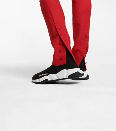 Shop Off-white High-rise Slim Pants In Red