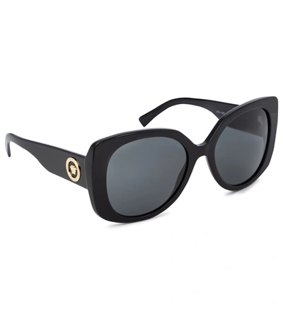 Shop Versace Oversized Acetate Sunglasses In Black