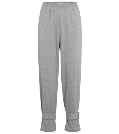 Shop The Frankie Shop Cuffed Cotton Sweatpants In Grey