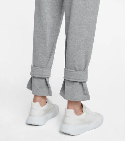 Shop The Frankie Shop Cuffed Cotton Sweatpants In Grey