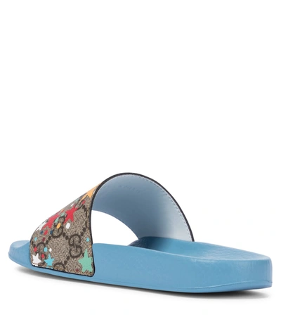 Shop Gucci Gg Slides In Blue