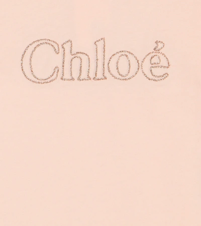 Chloé Pink T-shirt For Babygirl With Logo In Pink