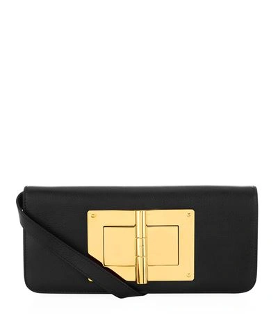 Shop Tom Ford Natalia Oblong Shoulder Bag In Black