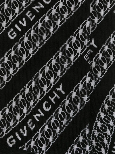 Shop Givenchy Chain-jacquard Socks In Black