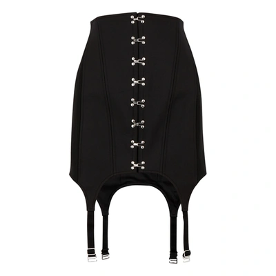 Shop Dion Lee Garter Black Panelled Mini Skirt