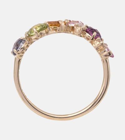 Shop Suzanne Kalan Rainbow Amalfi 14kt Gold Ring With Diamonds And Gemstones In Rainbown
