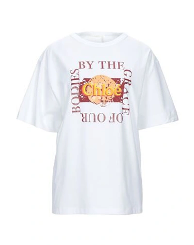 Shop Chloé T-shirts In White