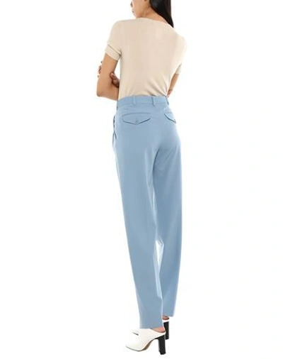 Shop Stella Mccartney Woman Pants Pastel Blue Size 10-12 Wool, Elastane