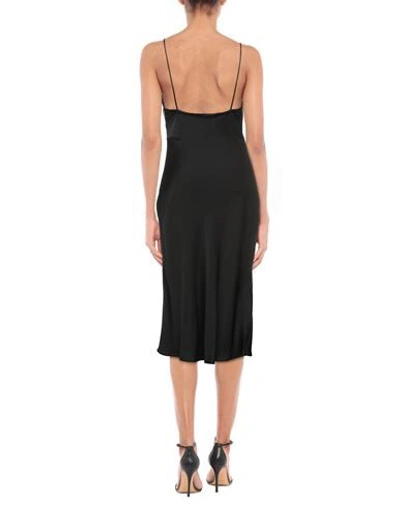 Shop Saint Laurent Woman Midi Dress Black Size 8 Acetate, Viscose