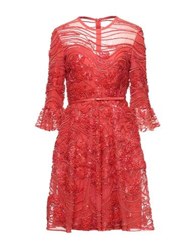 Shop Elie Saab Short Dresses In Coral