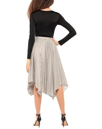 Shop Acne Studios Woman Midi Skirt Light Grey Size 8 Polyester, Viscose