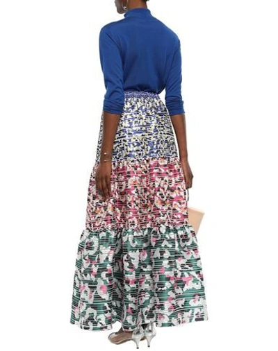 Shop Mary Katrantzou Woman Maxi Skirt Fuchsia Size 2 Polyester, Silk In Pink