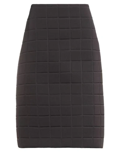 Shop Bottega Veneta Woman Midi Skirt Dark Brown Size 4 Polyamide, Elastane
